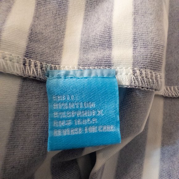 J Mclaughlin Size Medium Dress Nicola Blue Stripe Sheath Knee Length Comfort - Picture 9 of 11